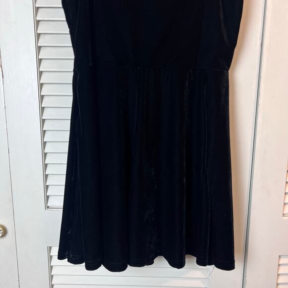 Killstar Magicka Black Velvet Skater Dress Size XXL Gothic Strappy Back Witchy - Picture 7 of 8